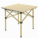 U2PICK Portable Camping Table, Lightweight Folding Camping Table with Carry Bag, Ultralight Outdoor Folding Table, Picnic, Hiking, Fishing, Beach，Khaki