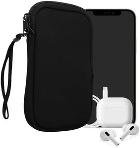 kwmobile Housse Universelle Smartphone - Pochette de Protection 16,5 x 8,9 cm pour téléphone Portable L - 6,5" en néoprène Noir