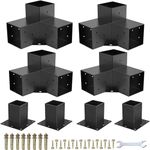pergola Brackets 4x4Woodworks Pergola kit Modular Modern Outdoor Pergola Hardware Kit DIY Elevated Wood Stand kit includes 4 Bracket Shoulders 4 Boots for 4x4 (Actual: 3.5x3.5 Inch) Lumber