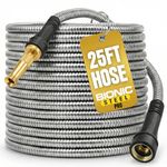 Bionic Steel Pro Metal Garden Hose 25 Ft, Rust Proof 304 Stainless Steel Water Hose with Brass Fittings, Flexible & Heavy Duty Hose, Lightweight, Kink Free & Easy Coil Outdoor Hose- 2021 Model