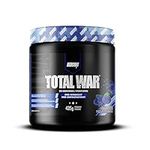 REDCON1 Total War Pre Workout Powder, Blue Raspberry - Beta Alanine + Citrulline Malate Vegan & Keto Friendly Preworkout for Men & Women with 250mg of Caffeine - Fast Acting HMB (30 Servings)