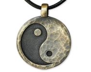 Baldur Jewelry - Yin Yang Necklace Ancient Pendant Jewelry - Yin and Yang Necklaces - Ying Yang Symbol - Yin Yang Necklace for Men Women - Yin Yang Gifts - Ying Yang Jewelry - Brass Necklace