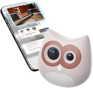 SiiPet Litter Box Camera – AI Cat Health Monitoring, Records Toileting Behavior, UTI/Diarrhea Abnormal Alerts, Fits Automatic & Standard Litter Boxes, Multi-Cat Support, Night Vision Cat Cam (Pink)