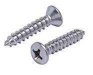 #8 X 7/8" Stainless Oval Head Phillips Wood Screw (100pc) 18-8 (304) Stainless Steel Screws by Bolt Dropper