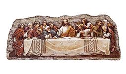 Joseph's Studio by Roman - The Last Supper Wall Plaque, 5" H and 12.25" W, Resin and Stone, Religious Gift, Wall Decoration, Collection, Durable, Long Lasting