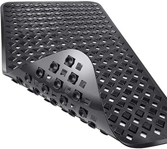 Yimobra Bathtub Mat Non Slip, Shower Mat with Strong Suction Cups & Drain Holes, 28"X16", Anti Slip Bath Tub Mat for Inside Shower, Machine Washable Fast Drying, Bathroom Essentials, Black