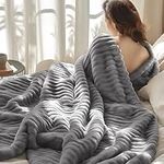 Bedsure Frost Gray Fleece Blanket f