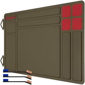 Raiseek Cleaning Mat, Pistol Gun Maintenance Mat,Anti-Slip Rubberized Repair Mat 15.9" x 9.8"(Brown)