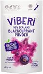 ViBERi NZ Organic Blackcurrant Powder 180g (Loose Powder) Vitamin C Antioxidants Ideal for Smoothies & Training Plans