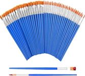 Outtshop Small Paint Brushes, 60 Pcs Paintbrushes with Flat and Round Pointed, Face Paint Brushes Art for Acrylic, Watercolor, Oil and Gouache Paints Ideal for Body Face, Decorations