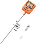 ThermoPro TP511 Digital Candy Thermometer with Pot Clip, Programmable Instant Read Food Meat Thermometer with 8'' Long Probe for Smoker Baking Grilling Candle Liquid Oil Deep Fry Thermometer