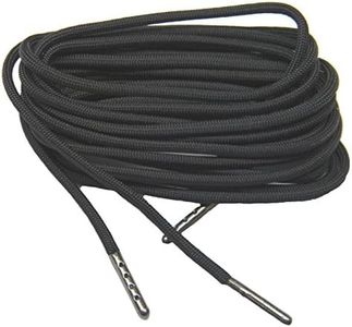 Coal Black 550 Paracord with Black Steel Tips Shoelaces Boot Laces Strongest Laces Available - (1 Pair Pack) (96 inch 244 cm)