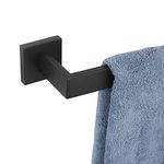 KOKOSIRI 16-Inch Single Towel Bar, Bathroom Kitchen Towel Holder, Wall Mounted SUS304 Stainless Steel Towel Rack, Matte Black, B4003BK-L16