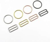 Rings and Sliders Premium Jewelry Quality Bra Making/Replacement Metal Supplies Garment DIY Accessories (Gun Black,6mm)