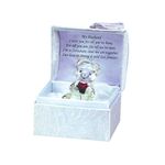 OnlineStreet Treasure Chests Enclosing Crystal Figurines, Engraved with a Personalised Poem | Memorial Congratulations Gift for Special Occasions Including Birthday, Christmas, etc (My Husband)