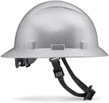 Acerpal Full Brim Non-Vented Ice Cube Platinum Carbon Fiber Design Gloss Finish OSHA Hard Hat with 6-Point Suspension