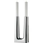 Georg Jensen Large Candlestick Copenhagen Design 1085 - Mirror Polished Stainless Steel - Stylish Elegant Candleholder - H 44 cm