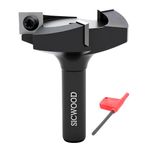 SICWOOD Slab Flattening Router Bits 1/2 Shank, 2-3/8”Cut Dia, 12*12*1.5mm Insert, CNC Spoilboard Surfacing Router Bits, Planing Router Bits, for Flycutter/ Slab Leveler/ Rabbeting