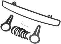 WOOSTAR 14.6" Wide Center Rear View Mirror with 1.75" Clamps Replacement for ATV UTV Viking Polaris RZR Mule Commander Motorcycle Dirt Bike Black