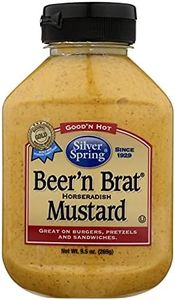Silver Springs Mustard, Beer 'n Brat, 9.5-Ounce Squeeze Bottles (Pack of 9)