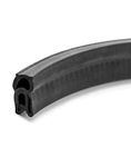 QWORK Door Rubber Seal Strip, 50 Feet Trim Seal Weather Stripping with Top Blub, Fits Edge 1/16" to 1/8", for Cars, Boats,Trucks, and Home Applications, Preventing Collision and Scratch