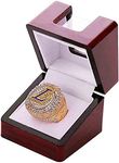 Championship Ring Display Case Box Holder Storage 1 Slot Hole Single for Football/Baseball/Basketball/Hockey/High School/Class/Graduate/College/Team/Father's Souvenir Sports Championship Ring