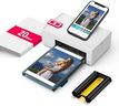 Liene White M200 4x6'' Photo Printer Battery Edition, Wireless Photo Printer for iPhone Android, Dye Sublimation Printing Full-Color Photo 20-Sheet, Portable Picture Printer Ideal for Travel Home Use