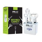 CTLH20 Complete 5-Piece Kitchen Gadgets Set | Kitchen Gadgets Latest 2024 | Essential Kitchen Tool for Peeling, Cutting and Whisking (Kitchen Scissors, paring Knife, Whisk, Bottle Opener, and Peeler)