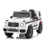 VOLTZ TOYS Licensed AMG G63, 12V Electric Kids' Ride On Car with Parental Remote Control, LED Lights, Leather Seat and MP3 (White)