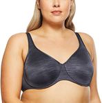 Hestia Women's Minimising Back Smoother Bra, Charcoal, 16C