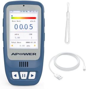 APOWER Geiger Counter Nuclear Radiation Detector, Portable Handheld Dosimeter Beta, Gamma, X-ray Detection, LCD Display Radiation Monitor Meter, Radioactive Device for Home, Lab, and Emergency Use