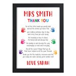 Personalised Gifts for Teachers - Teacher Thank You Poem - End of School Term Gifts for Teacher, Teaching Assistant, Nursery, Pre-School - Teacher Appreciation Gifts - Christmas Gifts for Teacher