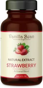 Natural Strawberry Extract for Baking and Flavoring - 4 OZ - Premium Quality Natural Flavors for Baked Goods, Desserts, & Cooking