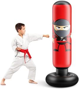 Inflatable Kids Punching Bag, Punching Bag Karate Gifts for Boys and Girls, Boxing Bag for Immediate Bounce Back for Practicing Karate, Taekwondo, and to Relieve Pent Up Energy in Kids and Adults