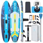 ZLX Inflatable Stand Up Paddle Board 10'6" with Premium SUP Paddle Board Accessories, Wide Stable Non-Slip Deck for Youth Adults All Skill Levels Adjustable Paddle (Starry Sky)