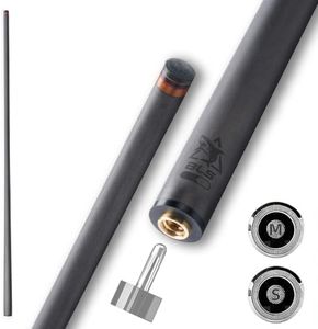 BlkCueShark 29" Uni-Loc Carbon Pool Cue Shaft (Single), 10 Layered 10.5mm,11.8mm,12.4mm.12.5mm.12.9mm,Pro Taper Low Deflection Performance, Durability and Smooth to Control