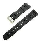 20mm Black Rubber Watch Band (style