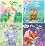 Mindfulness Moments for Kids 4 Books Set: Bunny Breaths, Breathe Like a Bear, Listen Like an Elephant, Hot Cocoa Calm
