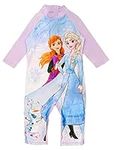 Disney Girls Frozen Sun Suit (Lilac, 5-6 Years)