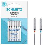 SCHMETZ Domestic Sewing Machine Needles | 5 Overlock Needles | ELx705 CF and SY 2022 | Needle Size 2x80/12 and 3x90/14 | Suitable for Working with a Wide Array of Materials