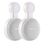 (2 Pack) Outlet Wall Mount Holder for Google Home Mini and Google Nest Mini, A Space-Saving Accessories with Cord Management for Google Mini Smart Speaker, No Messy Wires or Screws