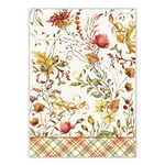 Michel Design Works Kitchen Towel, Fall Leaves & Flowers