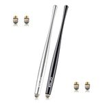 Elzo Universal Stylus Pen Capacitive Combo Touch Screen 2 Packs with 4 Replacement Fiber Fine Tips for Tablet Samsung, Microsoft Surface Pro, HTC, Sony and More Android Phones