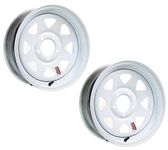 eCustomrim 2-Pack Trailer Wheel White Rims 15 x 5 Spoke Style 5 Lug On 5