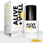 Alive + Well 24K Golden Hour Glow Facial Oil, with 24K Gold Flakes, Crafted By Dermatologists for Glowing Skin and Radiance, Boosts Collagen, Reduces Wrinkles and Fine Lines, for Men & Women - 30ml