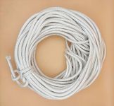 BOBBINY | Premium Cotton Like Tight Rope Braided Cord Twine String for DIY Craft - Versatile, Durable, Eco-Friendly | Bleach White | 6 mm, 25 Meter