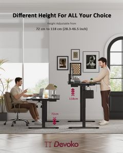 Devoko Electric Standing Desk – Adjustable Height, Black
