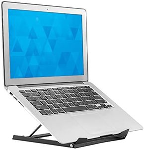 Laptop Stand for Desk Adjustable Height - Black Solid Steel Laptop Riser | 5 Adjustable Heights | Properly Positions Head, Neck, Back and Wrists to Reduce Aches while Working | No Assembly Required