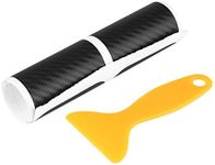 4Pcs Car Door Sill Cover Stickers, Universal Antislip Car Door Plate Sill Protector Tap Set, Carbon Fiber Black Scuff Welcome Pedal Lamination