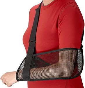 Mesh Arm Shoulder Sling - Shoulder Immobilizer for Shower - Adjustable Arm Brace Support for Rotator Cuff, Elbow and Other Injury Right/Left & Splint Elevation Support for Men and Women